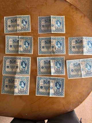10 Billetes 1000 Coronas Austriacas 1902