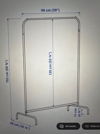 Perchero Ropa Ikea MULIG Blanco