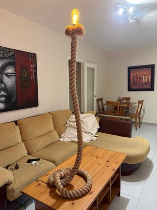 Lámpara de pie de cuerda 140cm