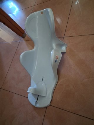 Bañera bebé azul con soporte
