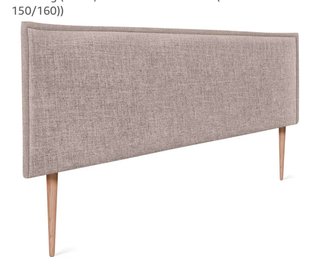 Cabecero de cama beige y marrón