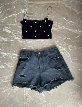 Lote 2 camisetas y shorts Stradivarius