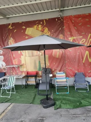 Sombrilla Terraza Reclinable Gris 260x235 sin base
