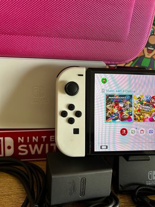 Nintendo Switch Oled Blanca Accesorios IMPECABLE!!