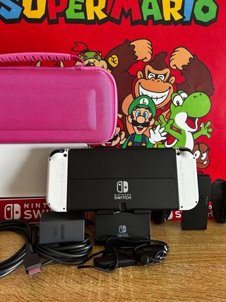 Nintendo Switch Oled Blanca Accesorios IMPECABLE!!