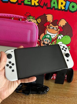 Nintendo Switch Oled Blanca Accesorios IMPECABLE!!