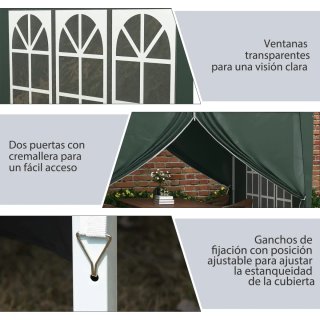 Carpa Plegable 3x3m con 4 Paredes