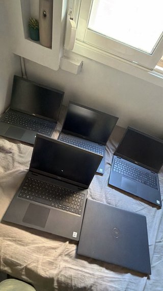 Lote 9 Portátiles (5 Dell, 4 HP) Argento