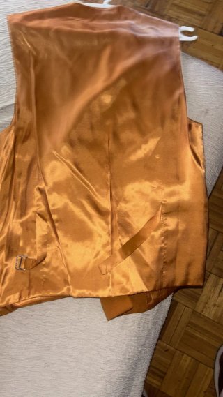 Traje marrón chaqueta chaleco pantalón