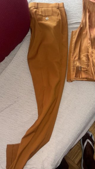Traje marrón chaqueta chaleco pantalón