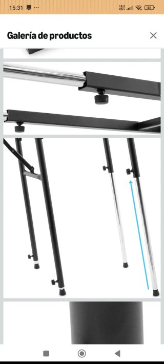 Soporte ajustable para teclados/mezcladores