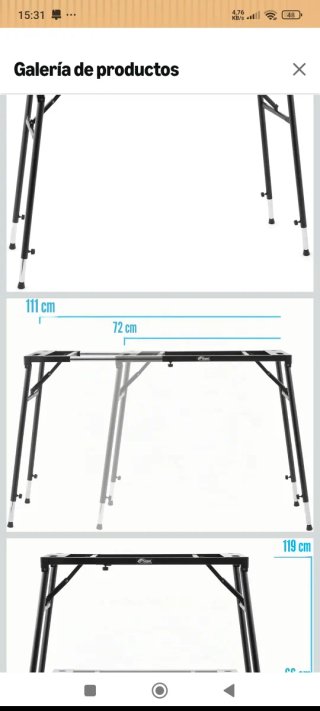 Soporte ajustable para teclados/mezcladores