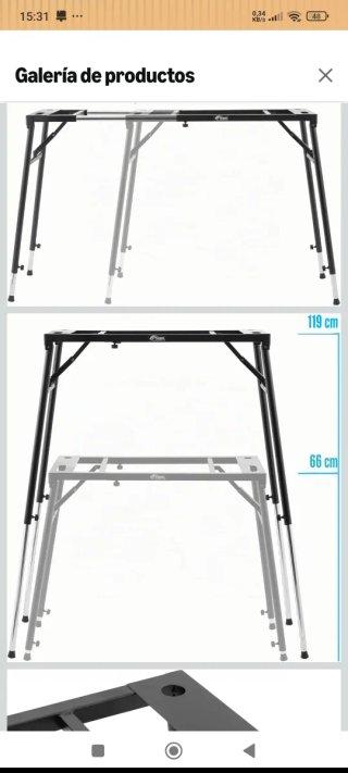 Soporte ajustable para teclados/mezcladores