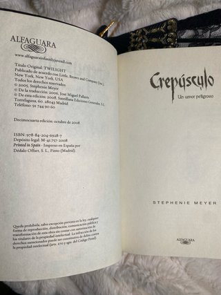 Crepúsculo. Un amor peligroso