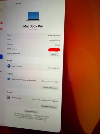 MacBook Pro M1 Pro 16GB 2021