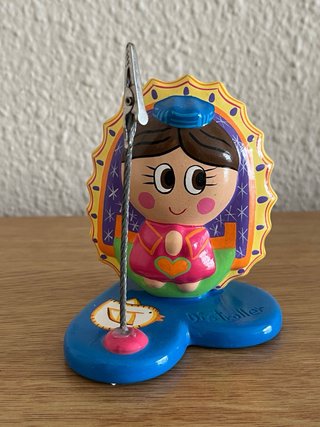Virgen Mexicana Adorno con Pinza. Ceramica