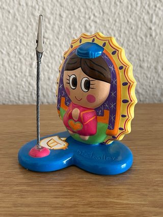 Virgen Mexicana Adorno con Pinza. Ceramica