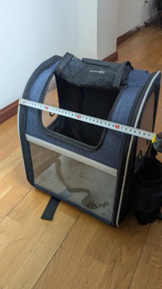 Transportín mochila extensible mascotas ventana