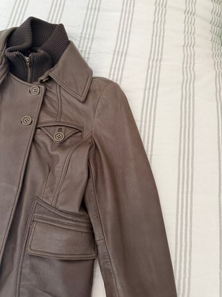 Chaqueta de piel vintage Jackpot Talla XL