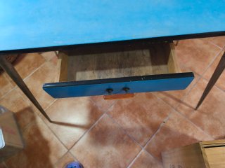 Mesa y 2 Sillas Cocina Vintage Azul
