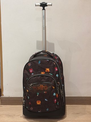 Mochila escolar con ruedas diseño videojuego