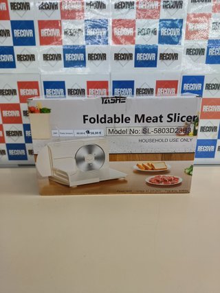 Cortadora De Fiambre YASHE Plegable, 180W, Con Hoja Dentada