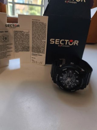 Orologio Sector Uomo Nero e Argento