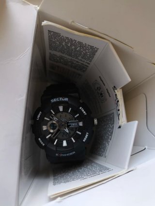 Orologio Sector Uomo Nero e Argento