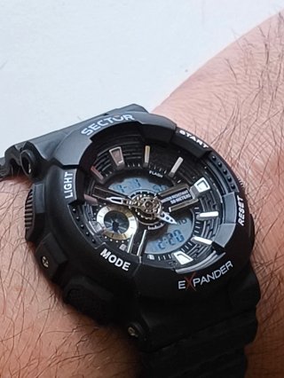 Orologio Sector Uomo Nero e Argento