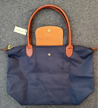 Bolso Longchamp Azul Marino y Marrón L