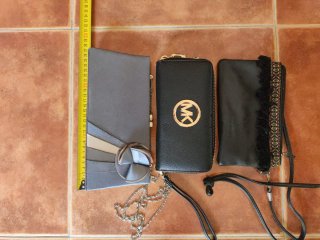 Lote 3 bolsos fiesta elegantes + cadena