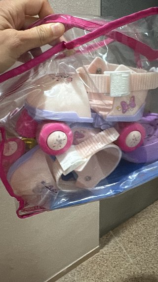 Patines rosas Minnie ajustables para niños