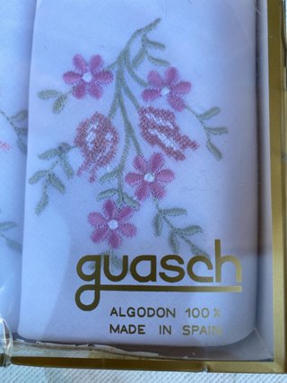 Pañuelos Guasch Vintage Bordados Algodón