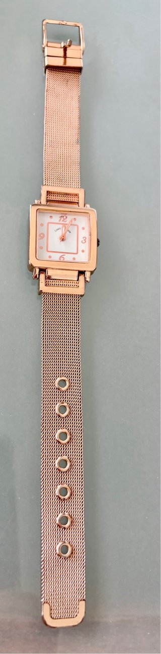 Reloj Louis Valentin diseño metal rosado