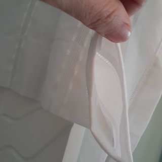 Coppia Tende Bianche Tessuto