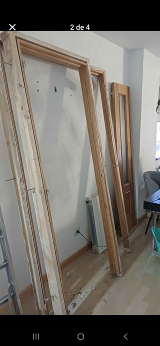 2 Puertas Madera Roble con premarcos