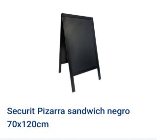 Pizarra grande muy robusta de madera negra