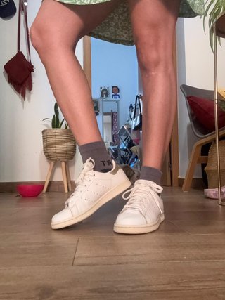 Zapatillas Adidas Stan Smith Blancas Oro T.37.5