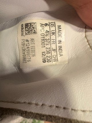 Zapatillas Adidas Stan Smith Blancas Oro T.37.5