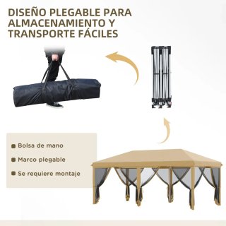 Carpa Plegable 6x3m con Mosquiteros