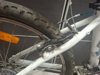Bicicleta Rockrider Blanca y Azul