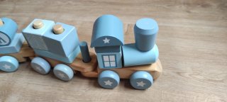 Tren de madera Little Dutch azul