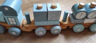 Tren de madera Little Dutch azul