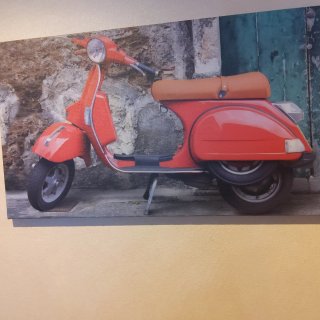 Quadro tela canvas Vespa arancione