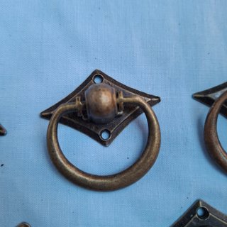 9 tiradores antiguos bronce