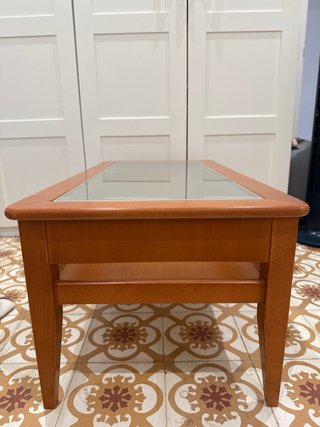 Mesa de centro madera y cristal