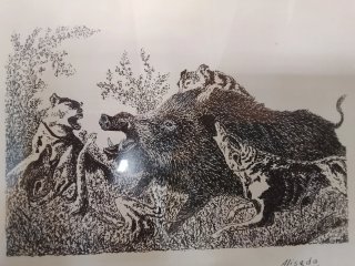 3 Grabados Originales caza "Eduardo Aliseda"