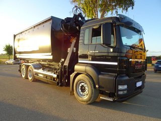 MAN TGS 26 440-CAMIONES GANCHO + GRUA