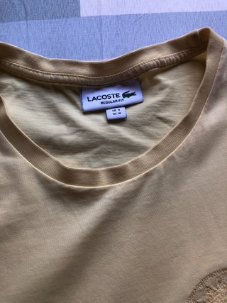 Camiseta Lacoste Talla S Amarilla