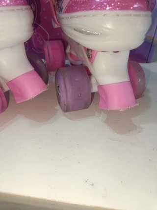 Patines de unicornio rosas para niña